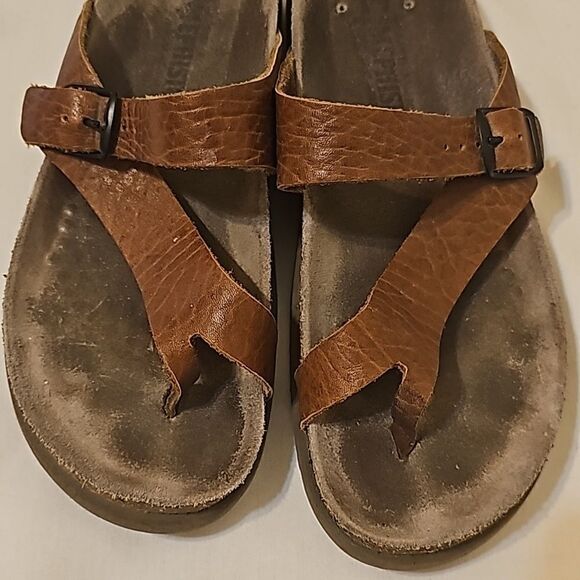 Mephisto brown leather helen toe sandals 39 (9 us) - Picture 4 of 8